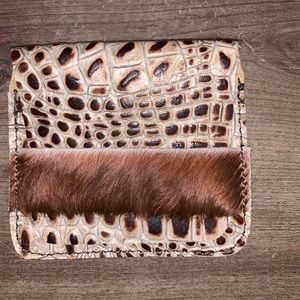 Leath credit card holder